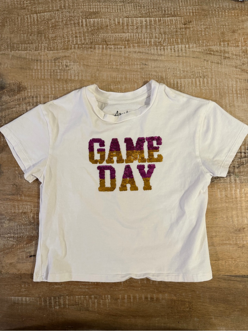 Girls game day sequin game day shirt size 5. EUC